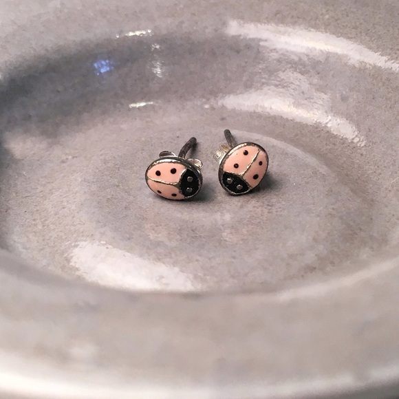 Claudia’s Jewelry - Cute Sterling Silver Ladybug Earrings